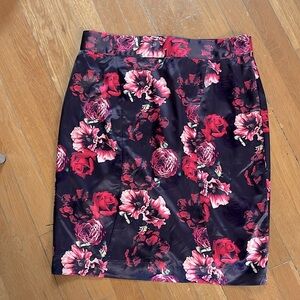 Floral flirty pencil skirt cocktail festive